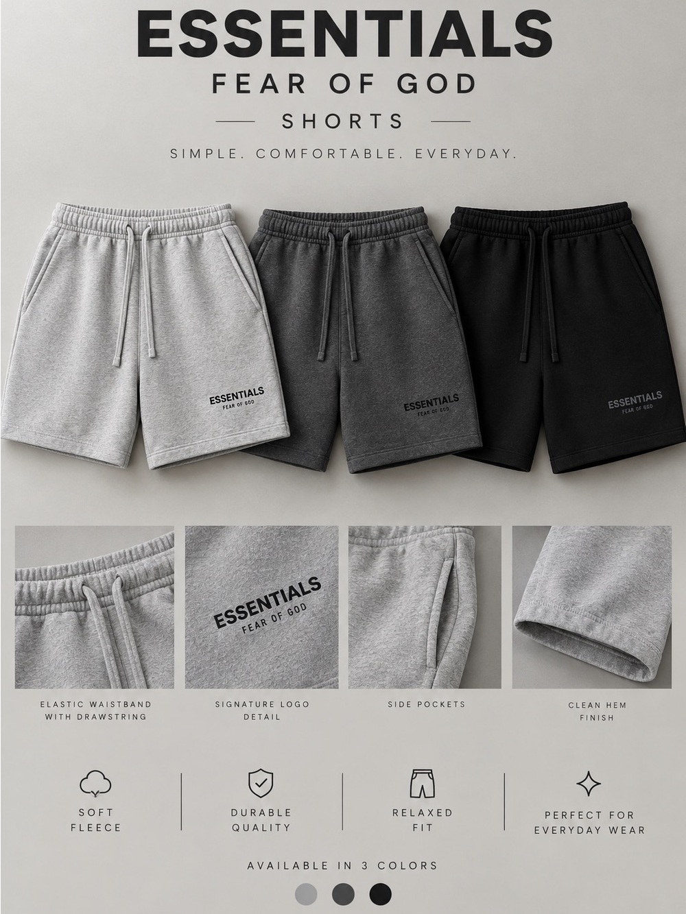 Essentials Fear of God Essentials Shorts Fleece Shorts
